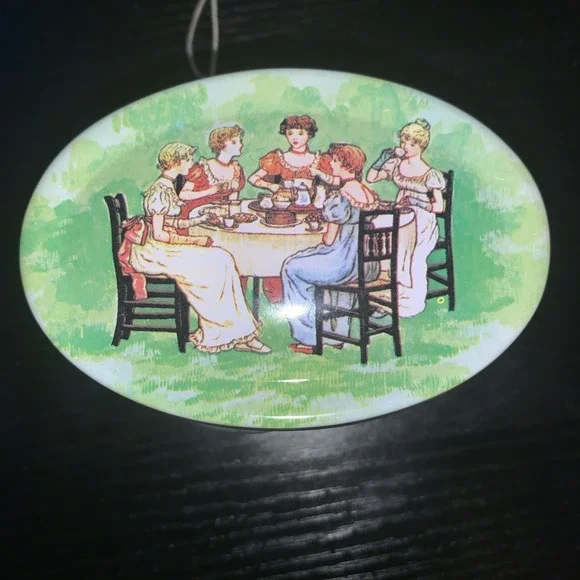 VTG 1976 Shackman Miniature Tea Set NOS Sealed Kate Greenaway Tin 14pc NRFB - Picture 2 of 6